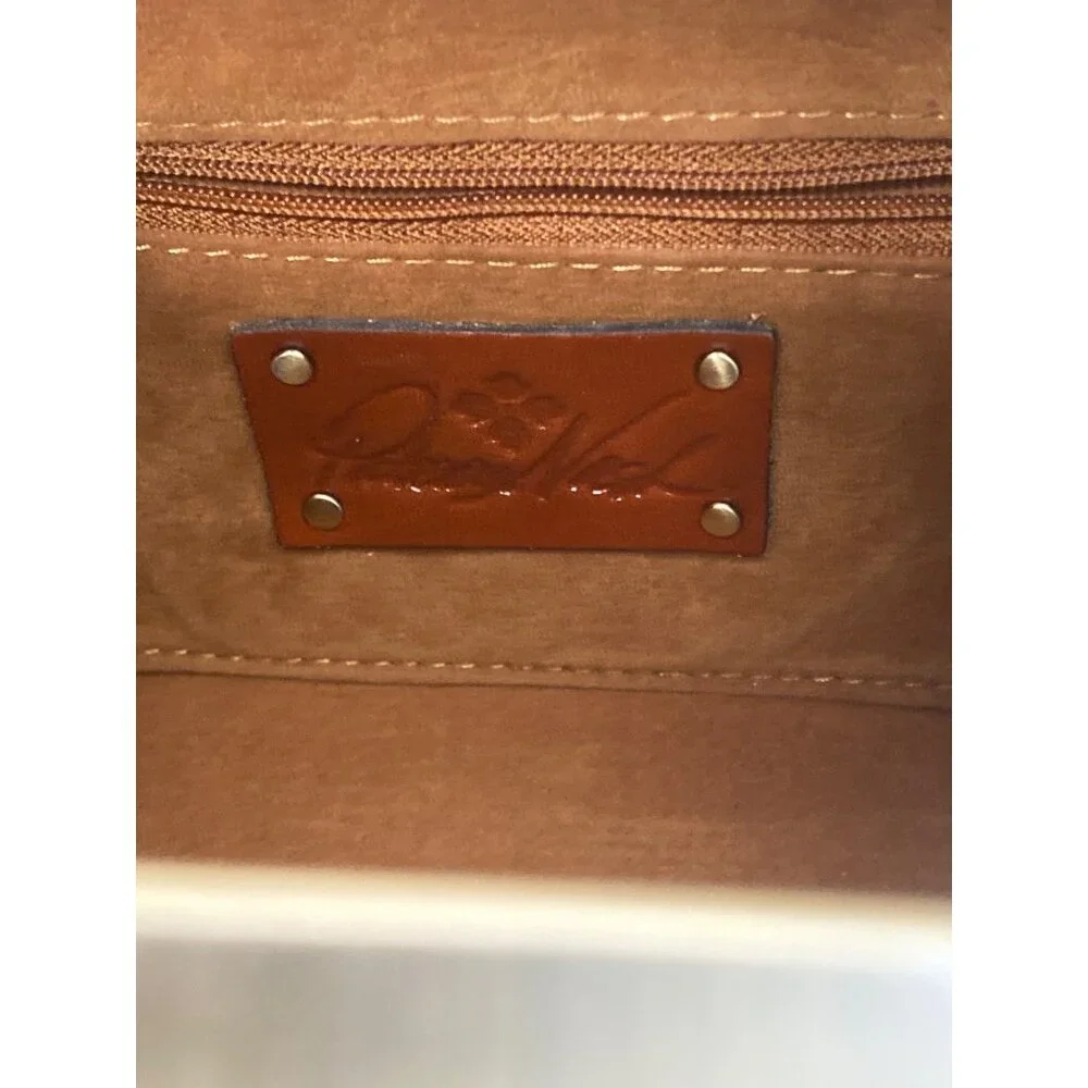 Patricia Nash Avadi Box Bag  Tiger Print Leather EUC - Picture 7 of 12